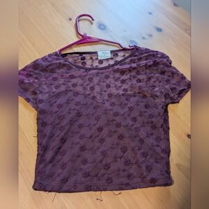 Pins & Needles Purple Crop Fitted T-Shirt